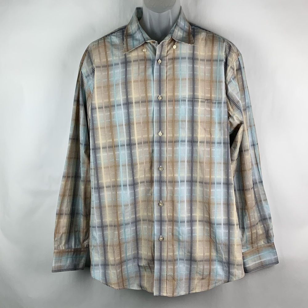 Bugatchi Uomo White Shirt Mens Large